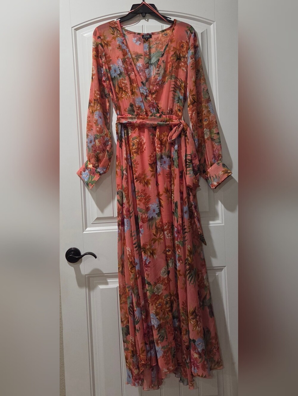 Floral Maxi Dress in Pink M